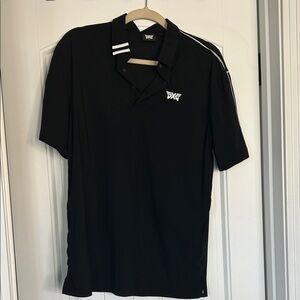 PXG Black Polo Shirt with White Accents